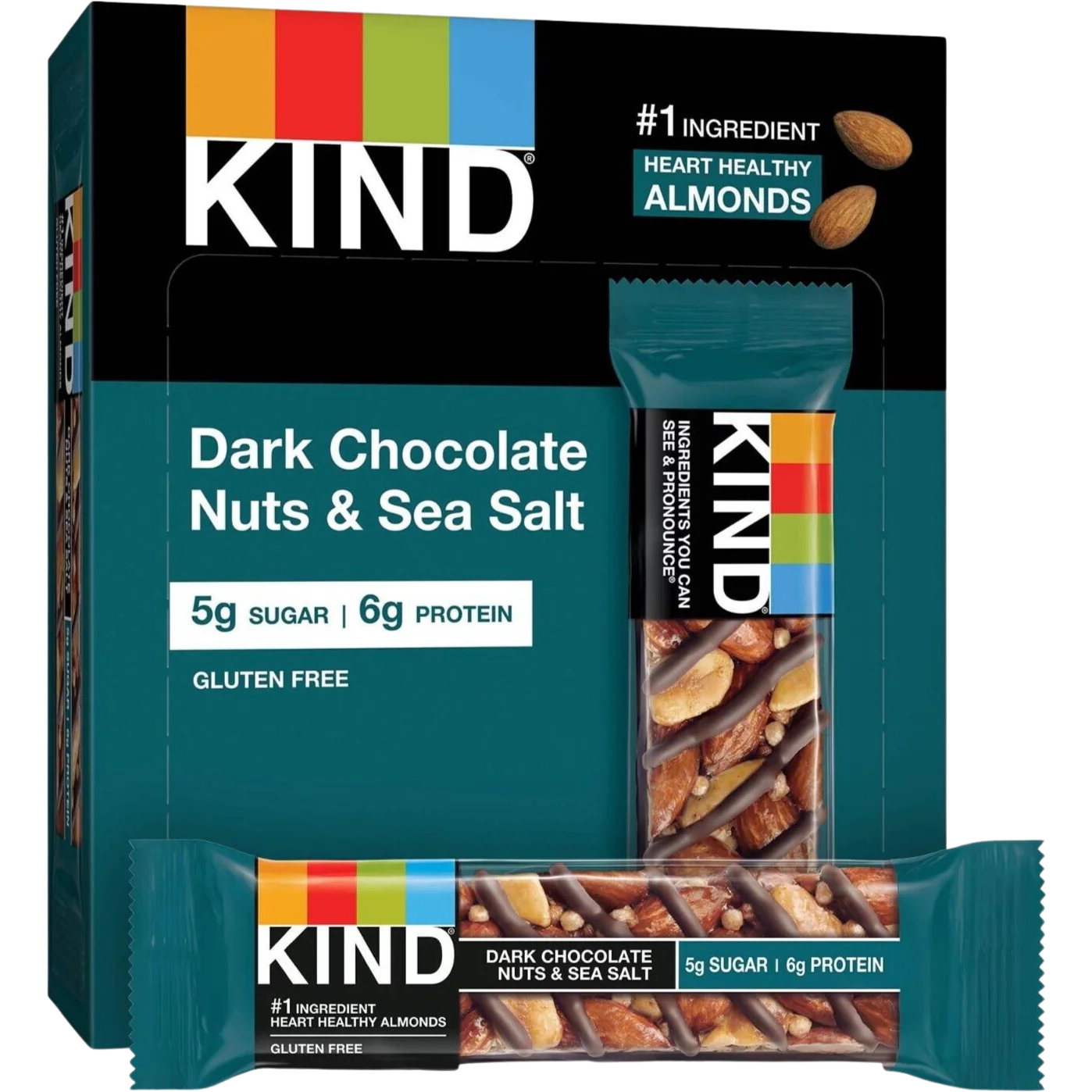 Dark Chocolate Nuts & Sea Salt Bar (6 CT)