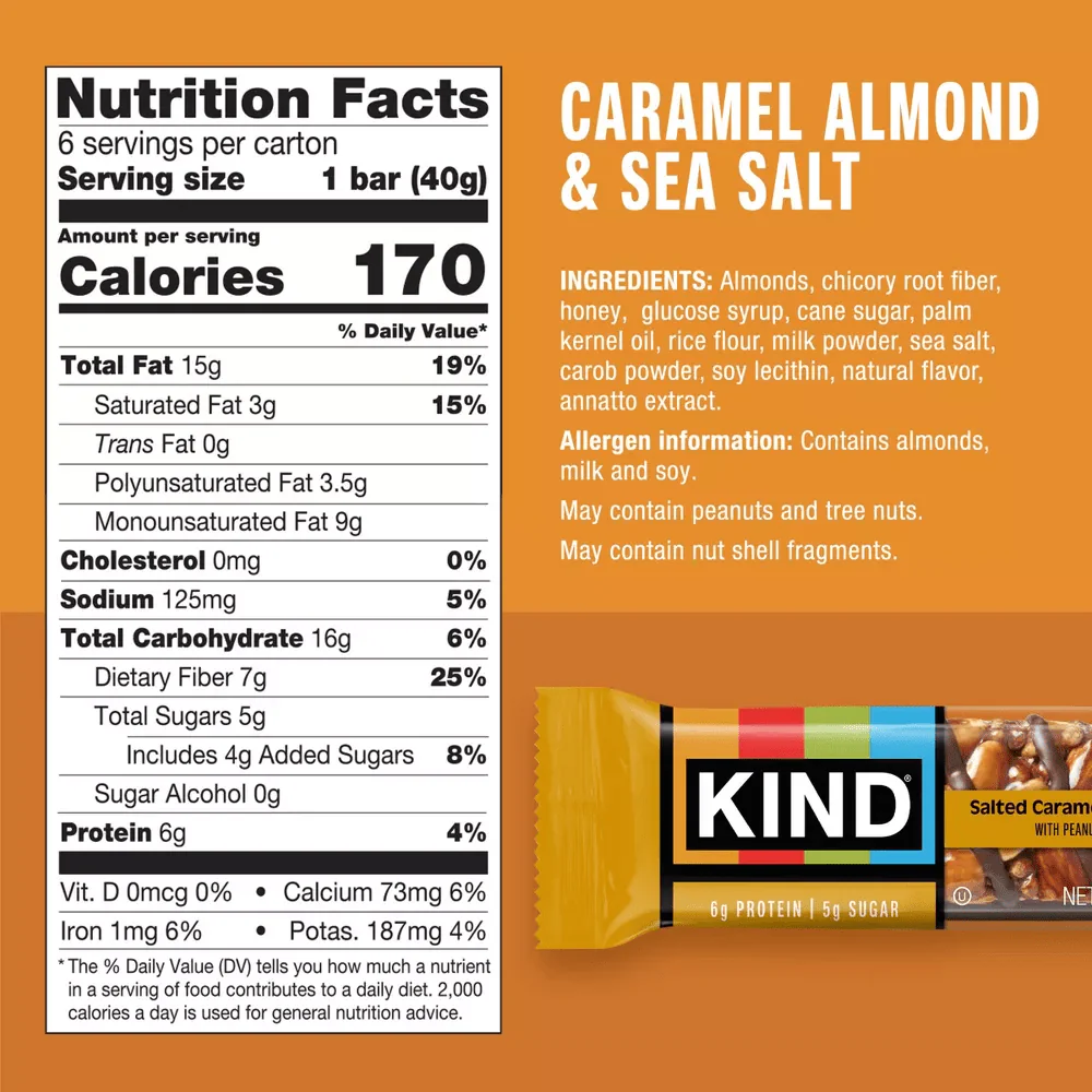 Caramel Almond & Sea Salt Bars (6 CT) - Image 5