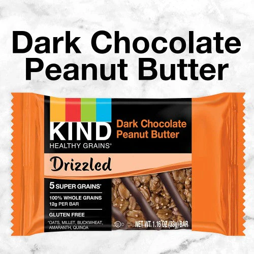 Dark Chocolate Peanut Butter Drizzled Bars (5 CT) - Image 3