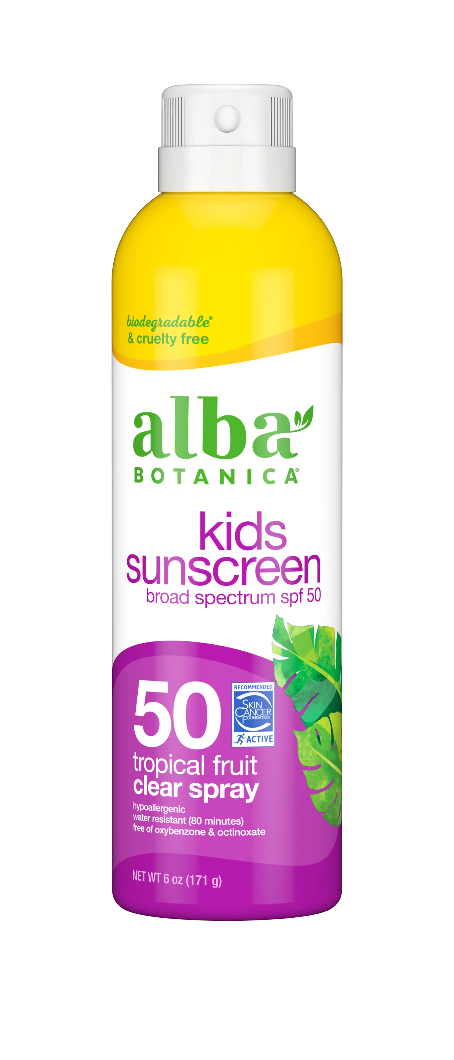 Kids Tropical Fruit Clear Spray Sunscreen Spf 50