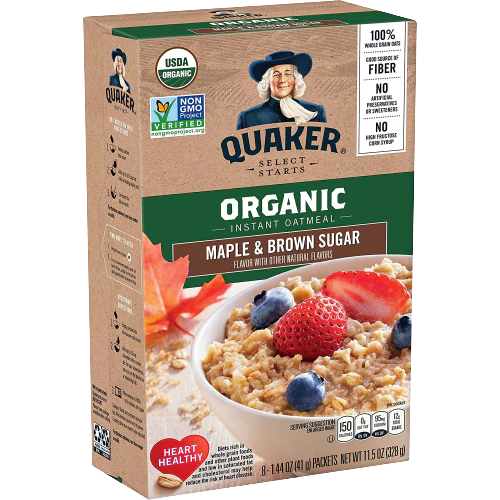 Organic Maple & Brown Sugar Instant Oatmeal