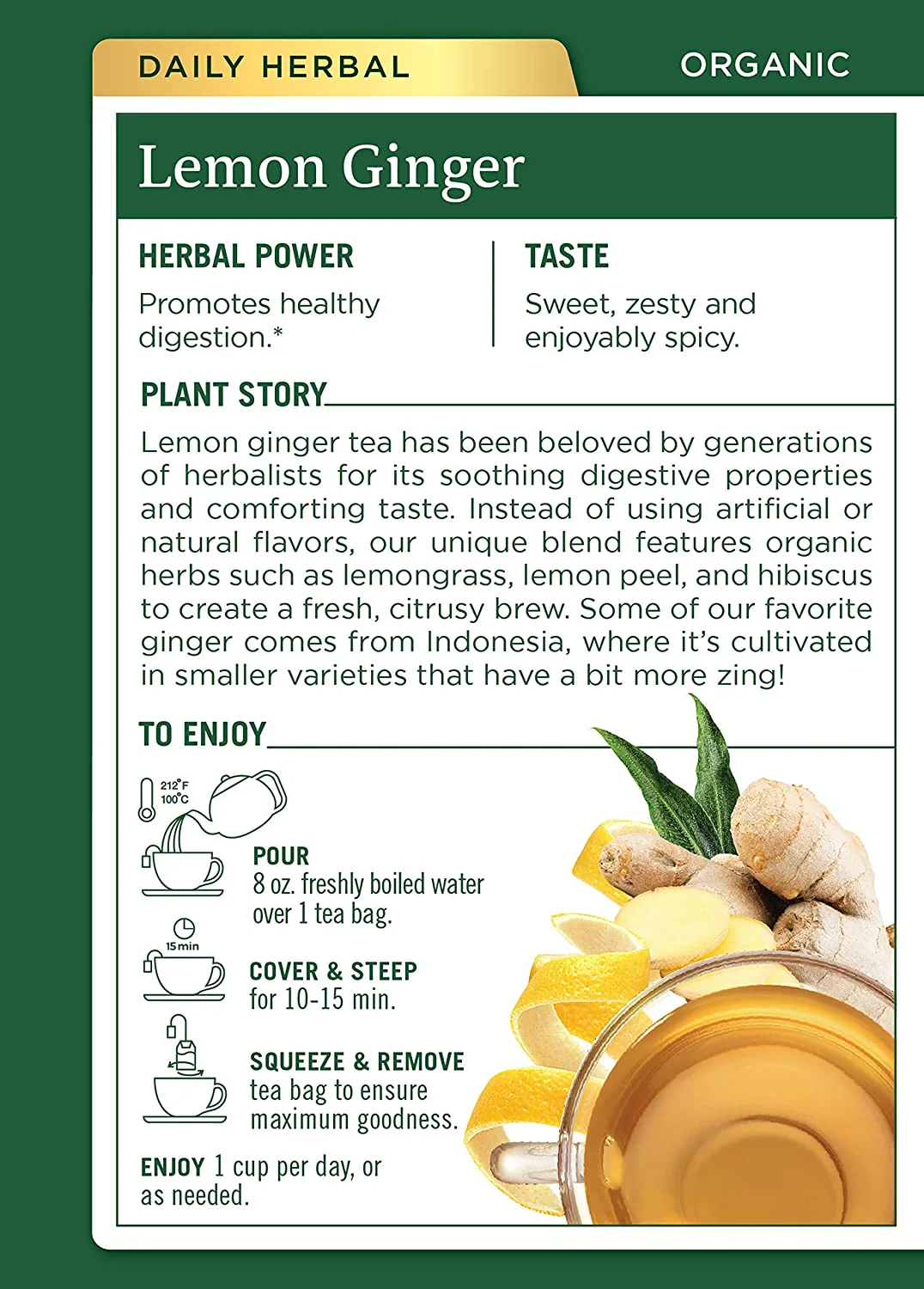 Organic Lemon Ginger Tea - Image 2