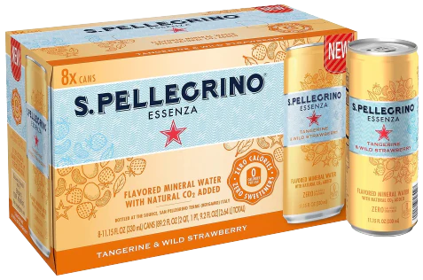 Tangerine And Wild Strawberry Sparkling Water