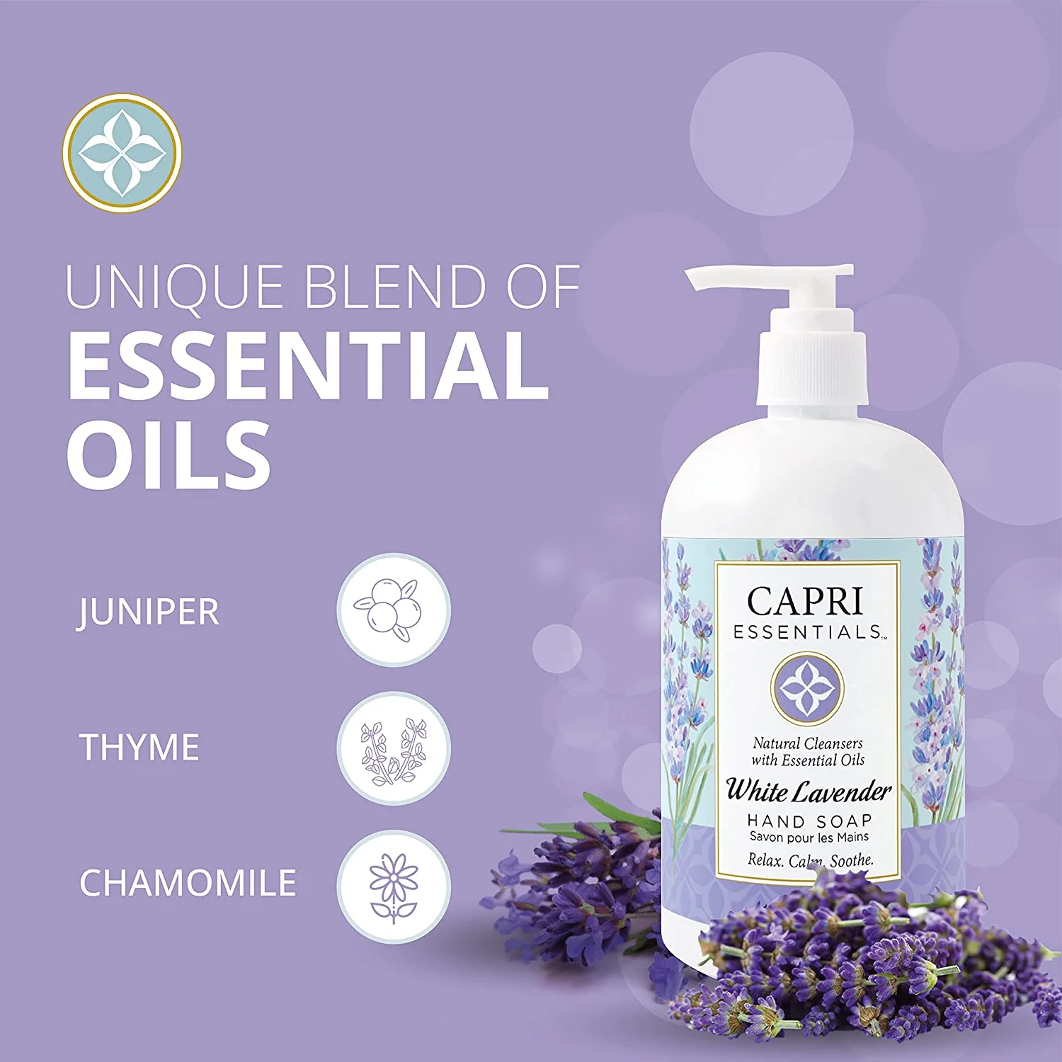 White Lavender Scented Hand Soap - Image 2