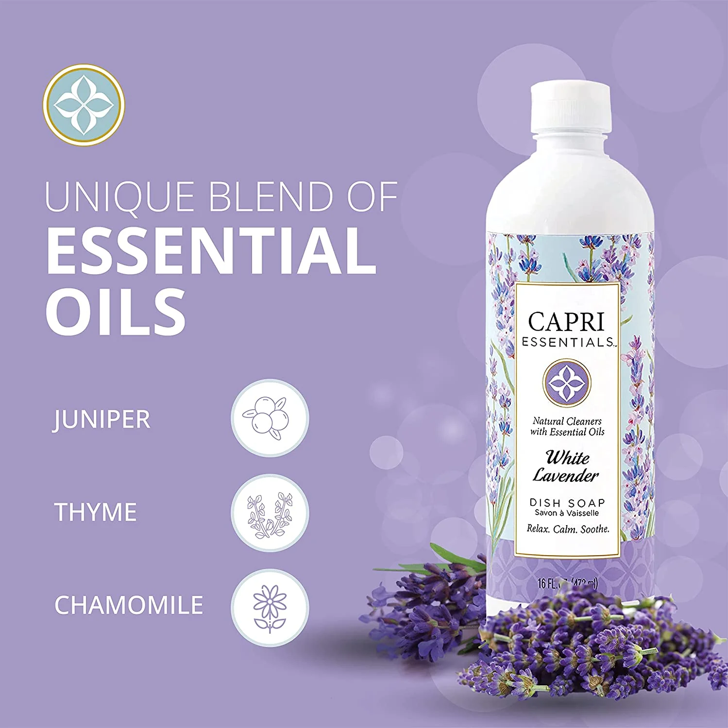 White Lavender Scented Dish Soap - Image 2