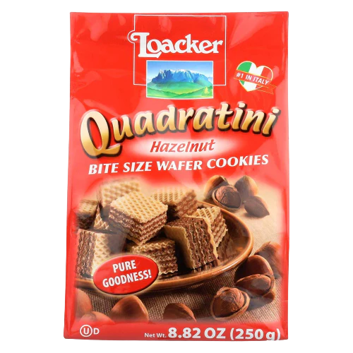 Hazelnut Quadratini Wafers
