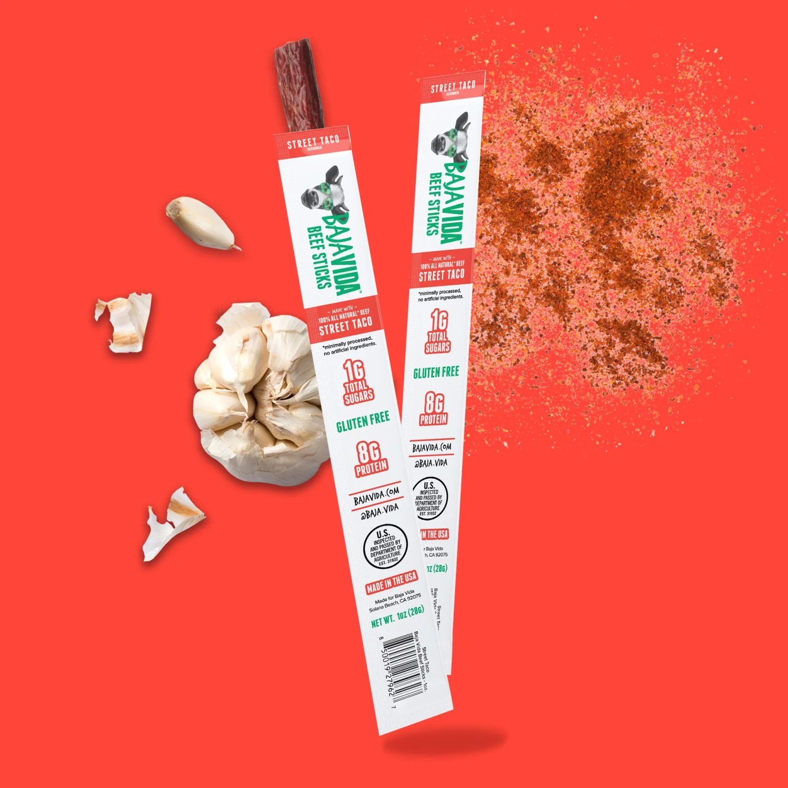 100% All-Natural Beef Sticks - Street Taco (16 Sticks) - Image 3