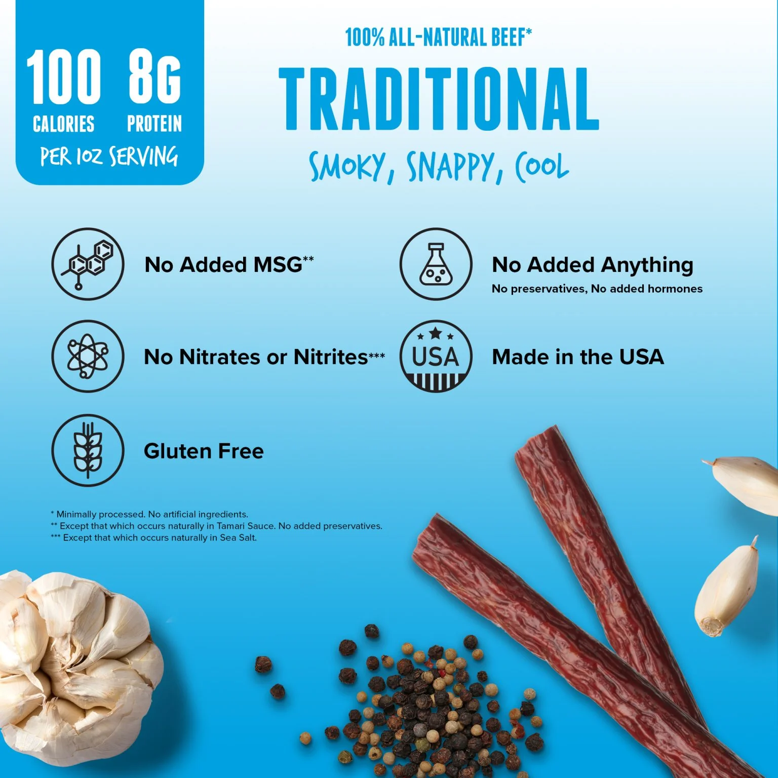 100% All-Natural Beef Sticks - Traditional (16 CT) - Image 2