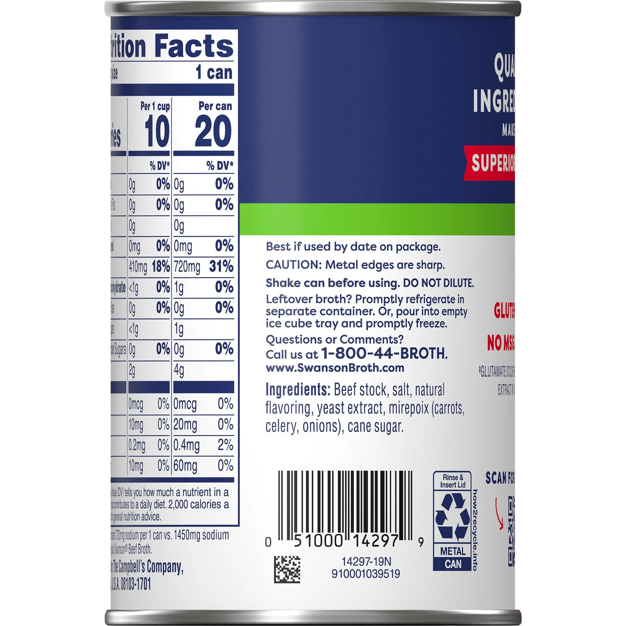 100% Natural 50% Less Sodium Beef Broth - Image 3