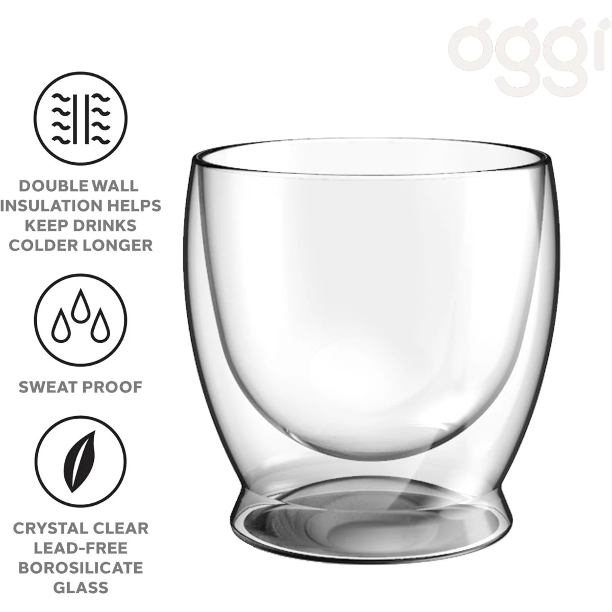 10oz Double Wall Borosilicate Rocks Glasses (2 CT) - Image 3