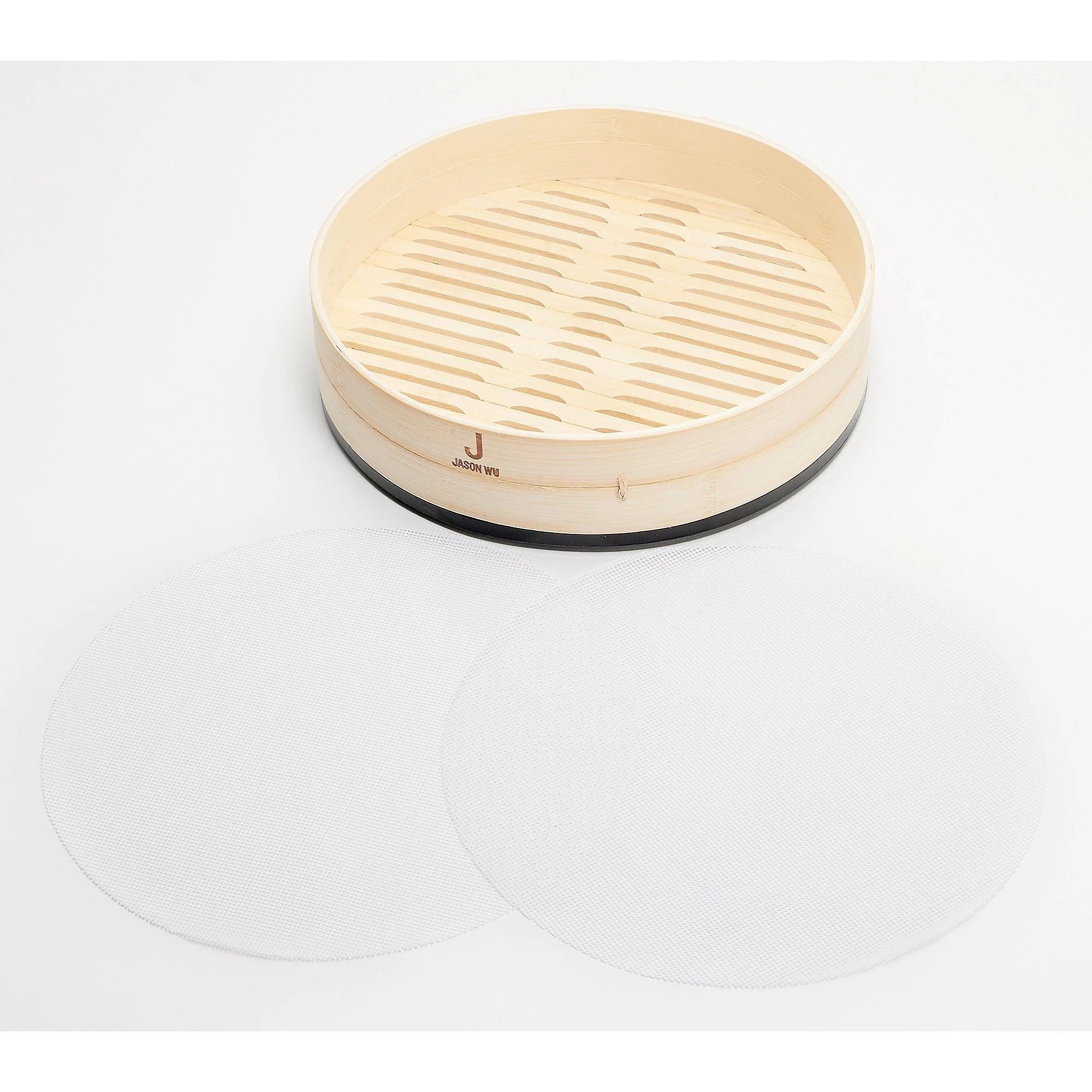 12" Bamboo Steamer Insert W/Silicone Rim And Mat - Image 2