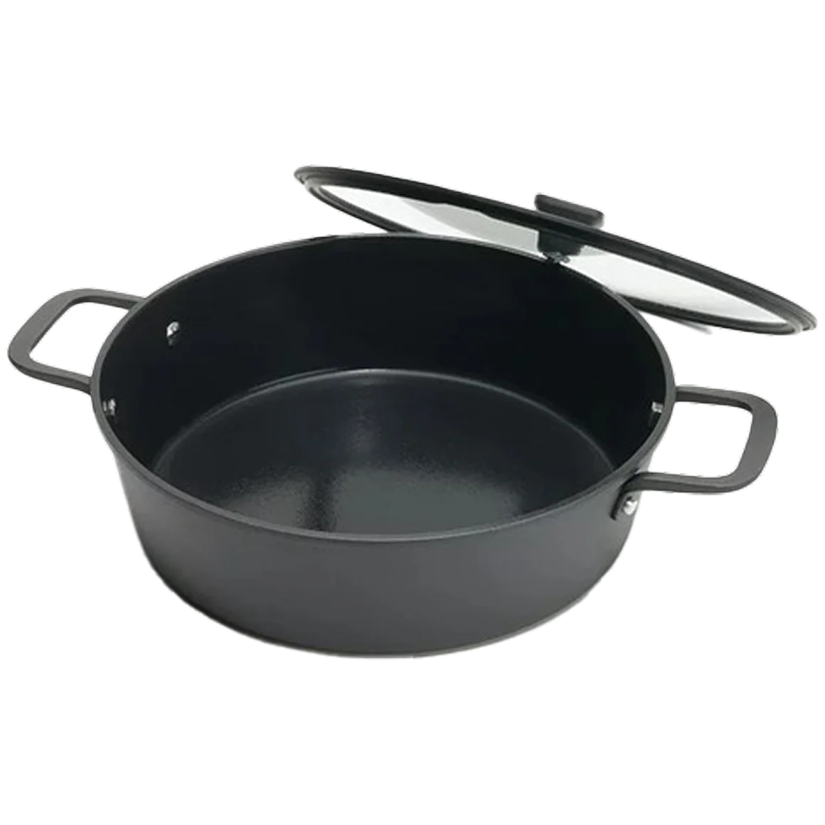 12" Cast Aluminum 5-Layer Nonstick Everything Pan - Black