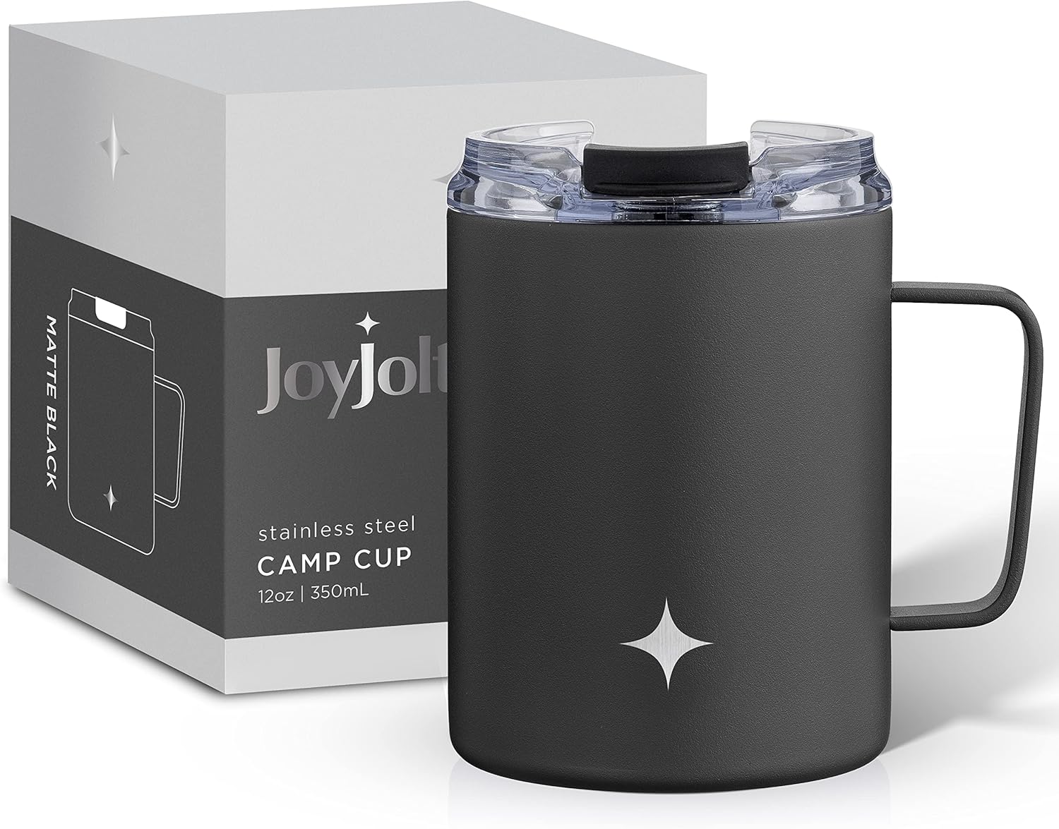 12oz Coffee Mug with Handle - Black