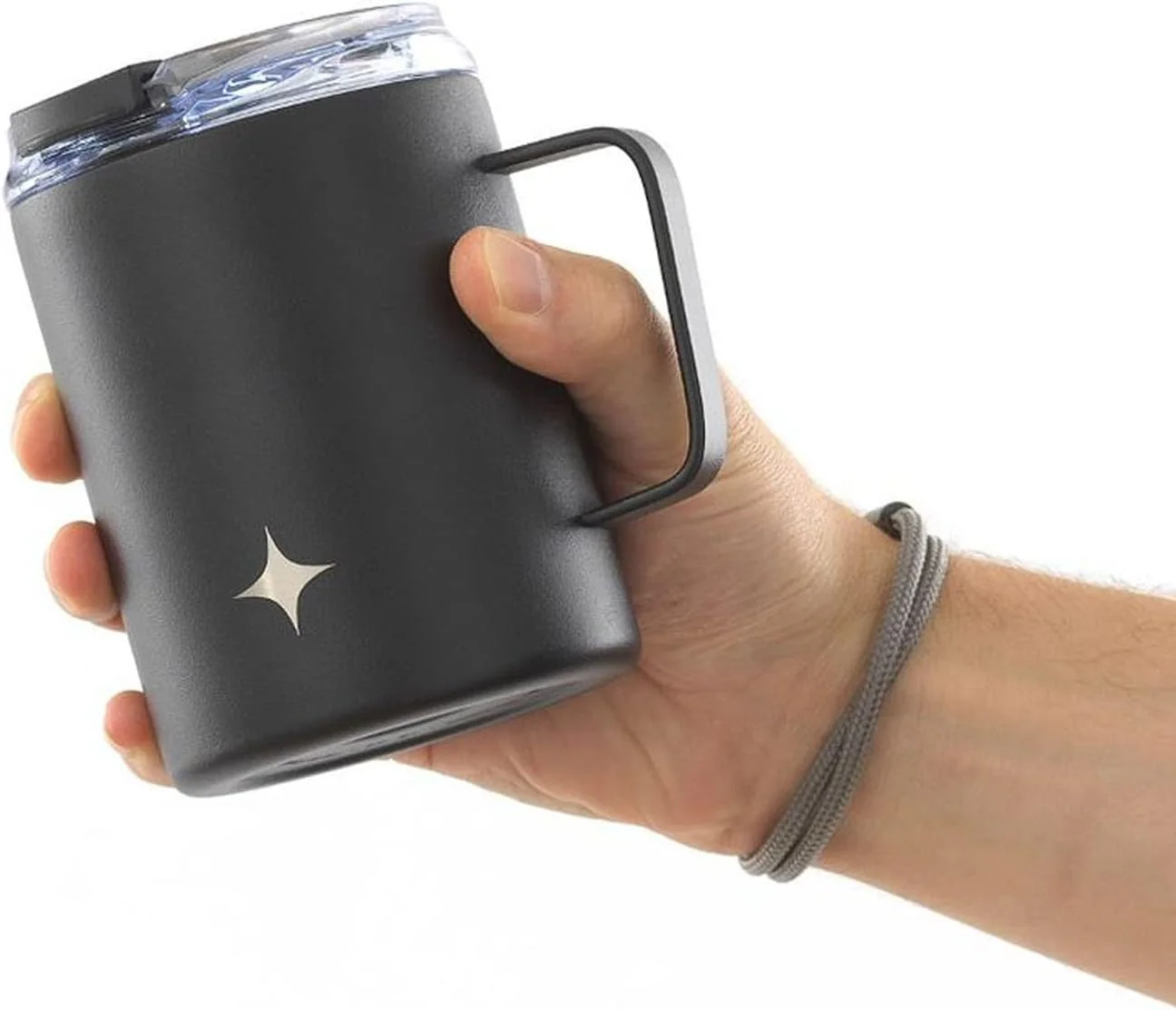 12oz Coffee Mug with Handle - Black - Image 3