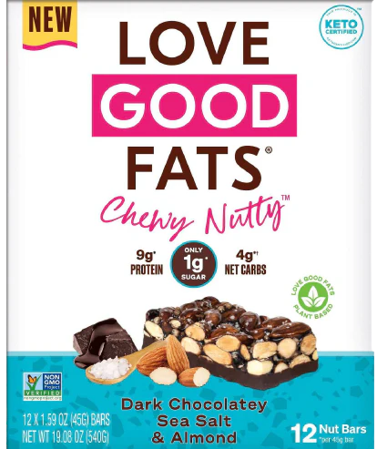 Casepack of 12 Dark Chocolate Sea Salt Almond Protein Bars