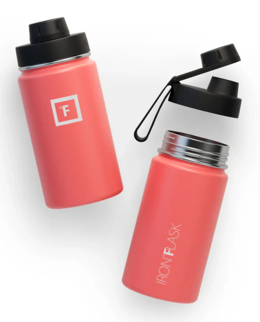 14 oz Wide Mouth Bottle with Spout Lid - Peach - Image 2