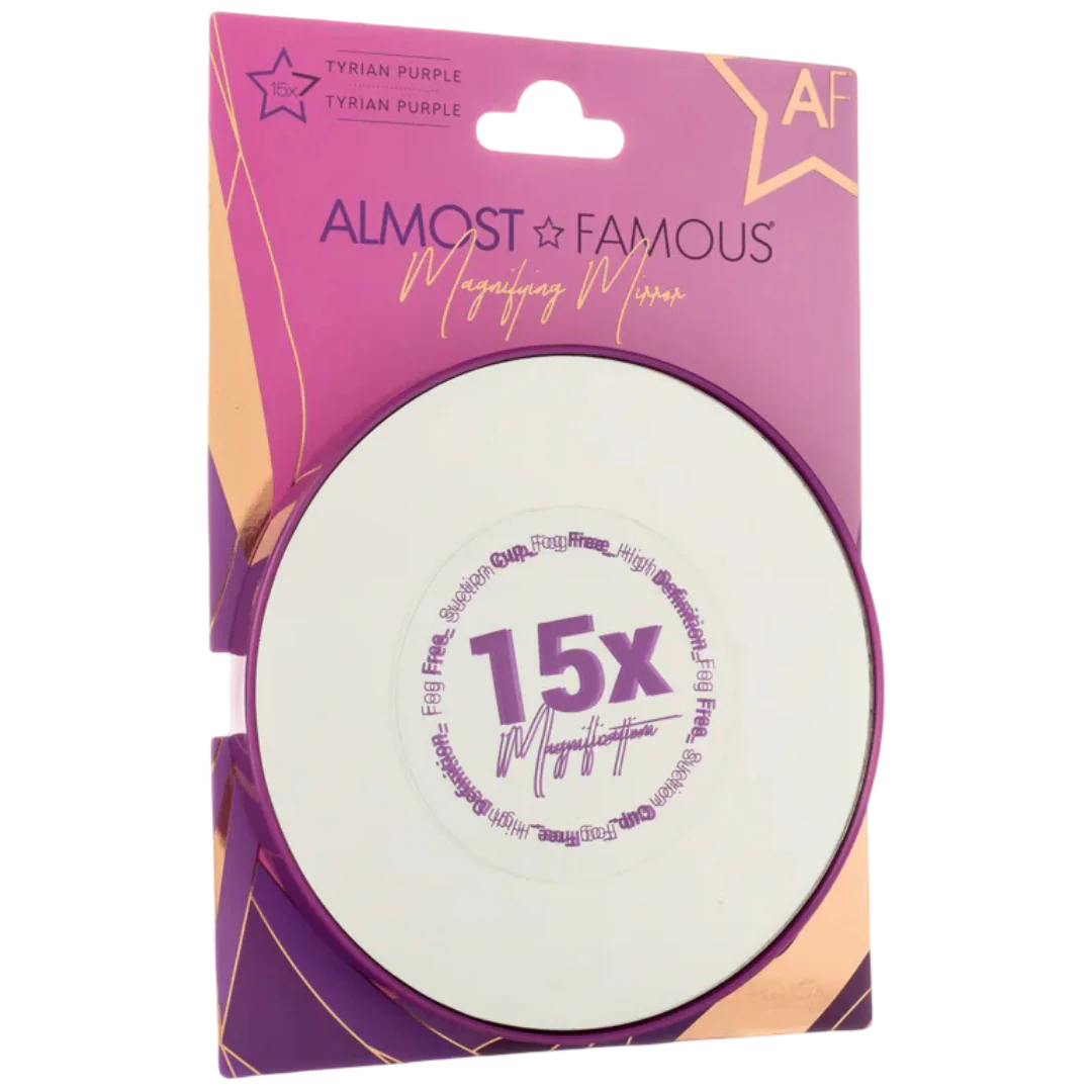 15X Vanity Mirror with Suction Lock - Purple - Image 2