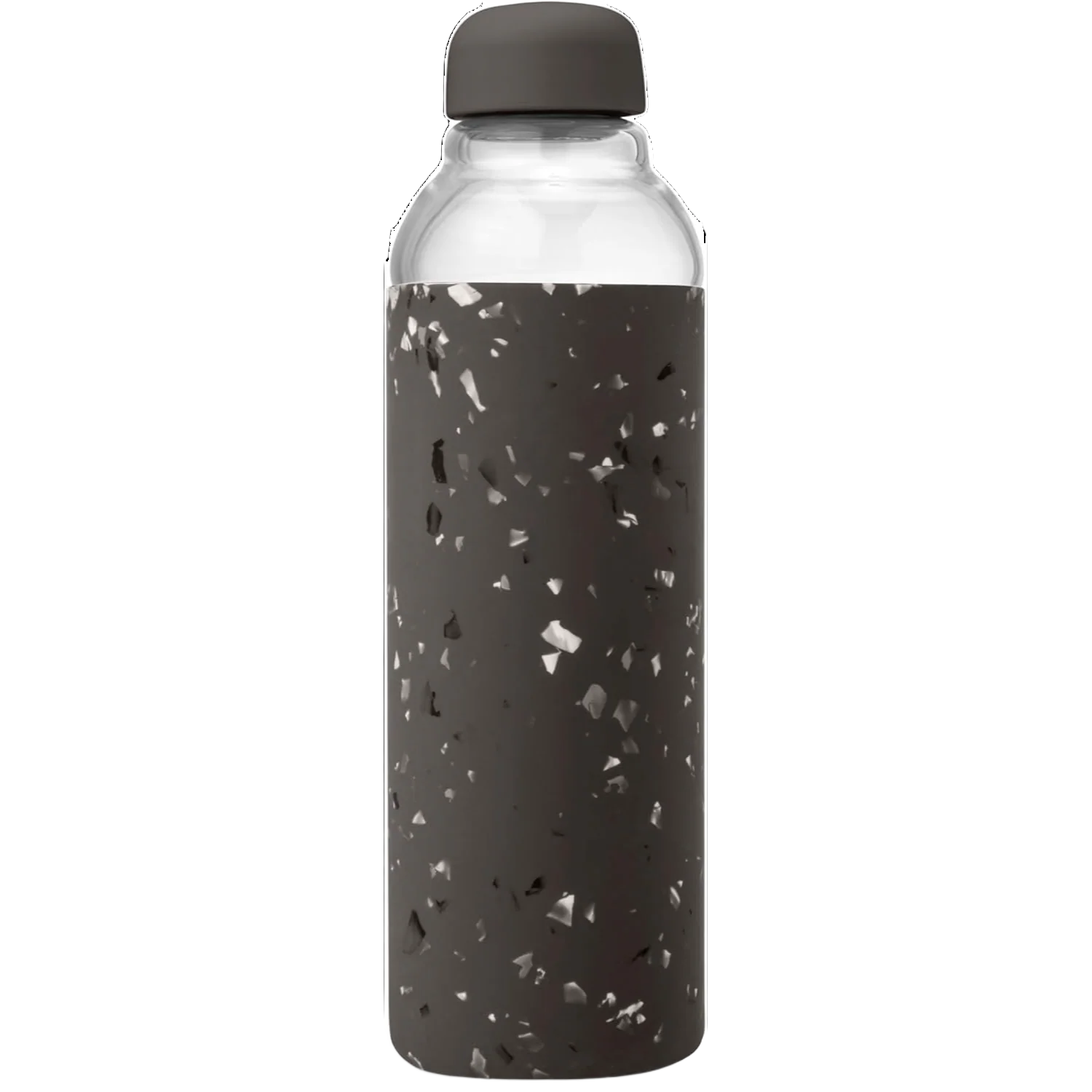 20oz Glass Water Bottle - Charcoal Terrazzo