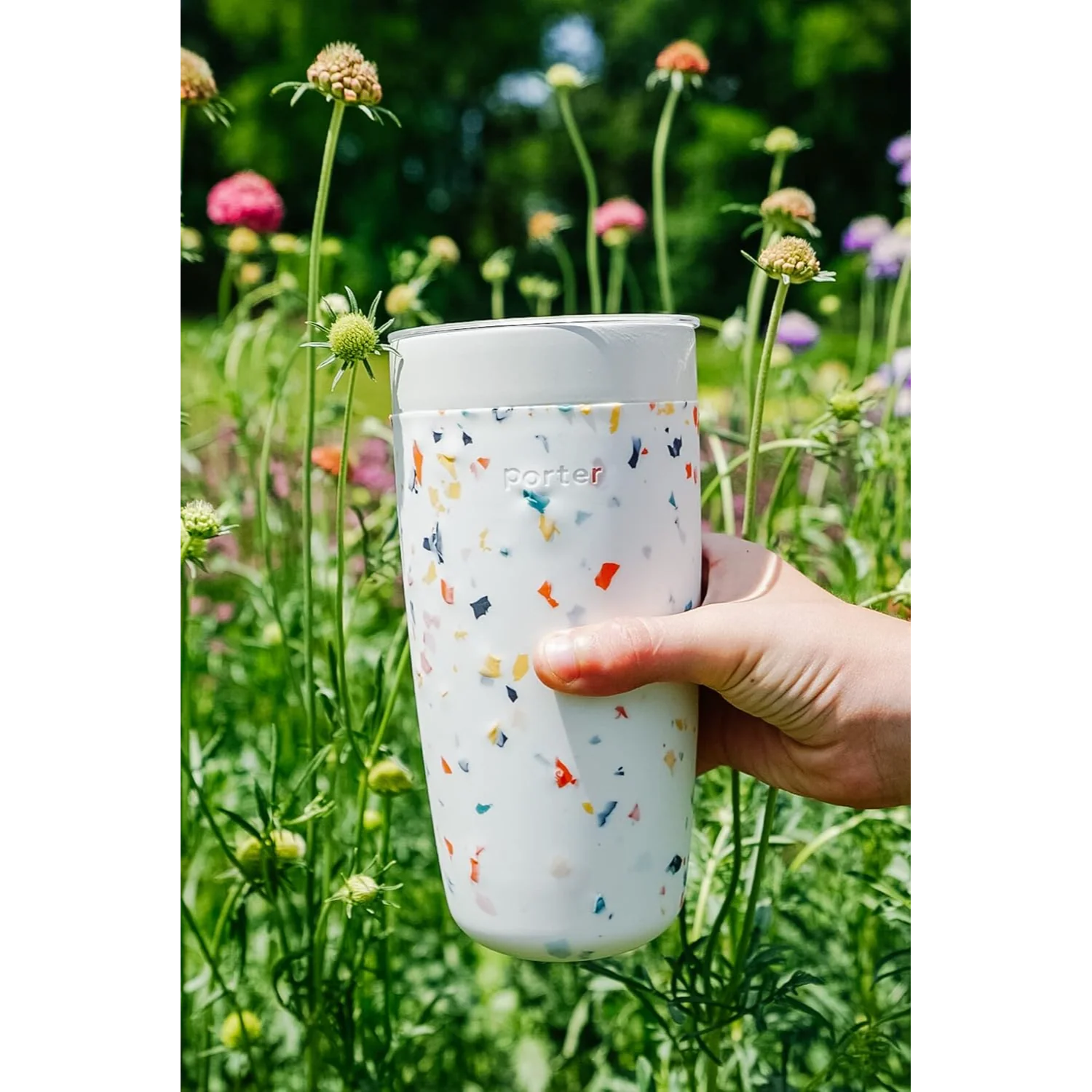 20oz Insulated Tumbler - Cream Terrazzo - Image 3