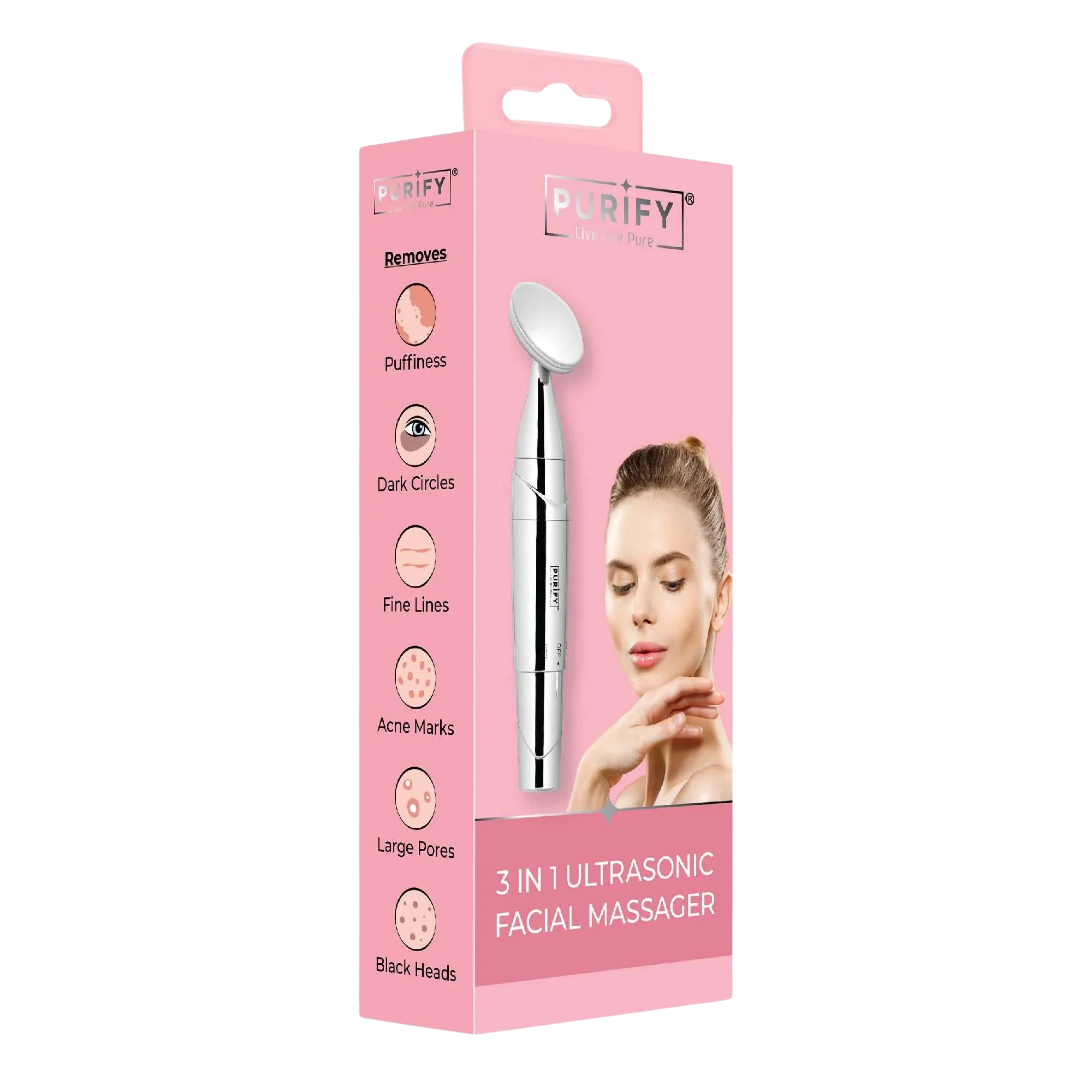 3 In 1 Ultrasonic Facial Massager - Image 2