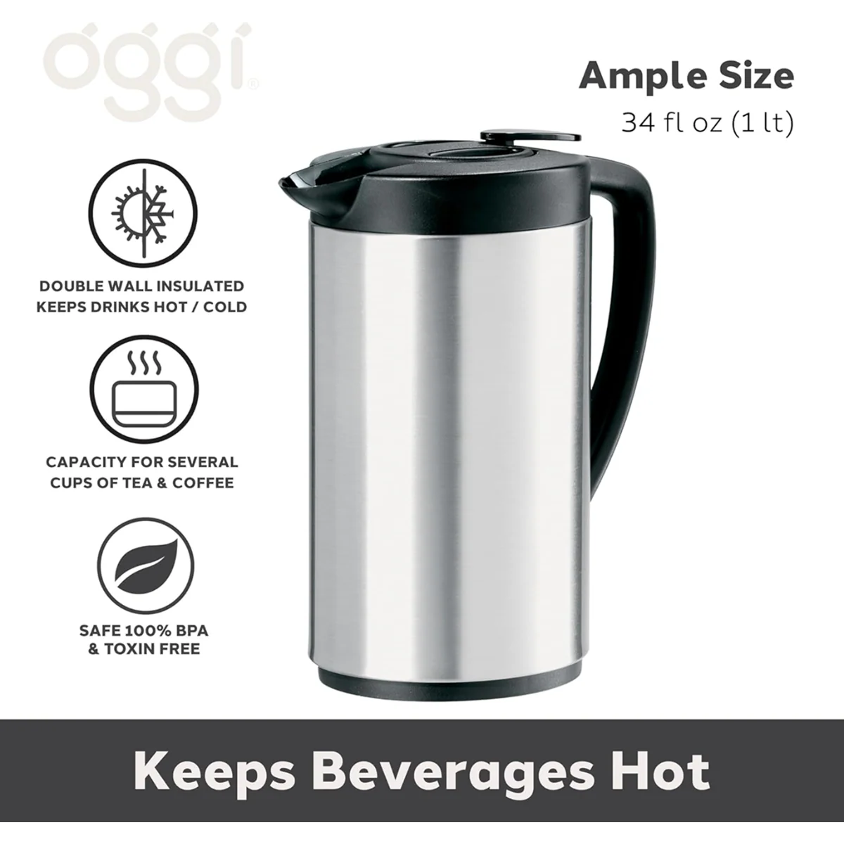 34oz Oval Carafe - Image 3