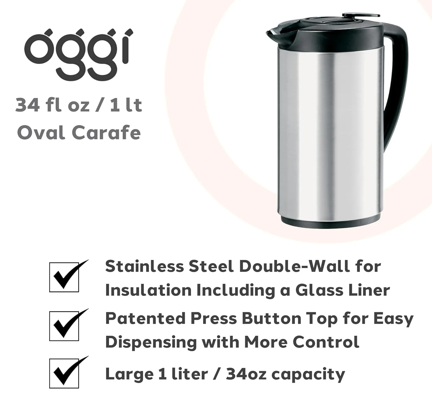 34oz Oval Carafe - Image 5