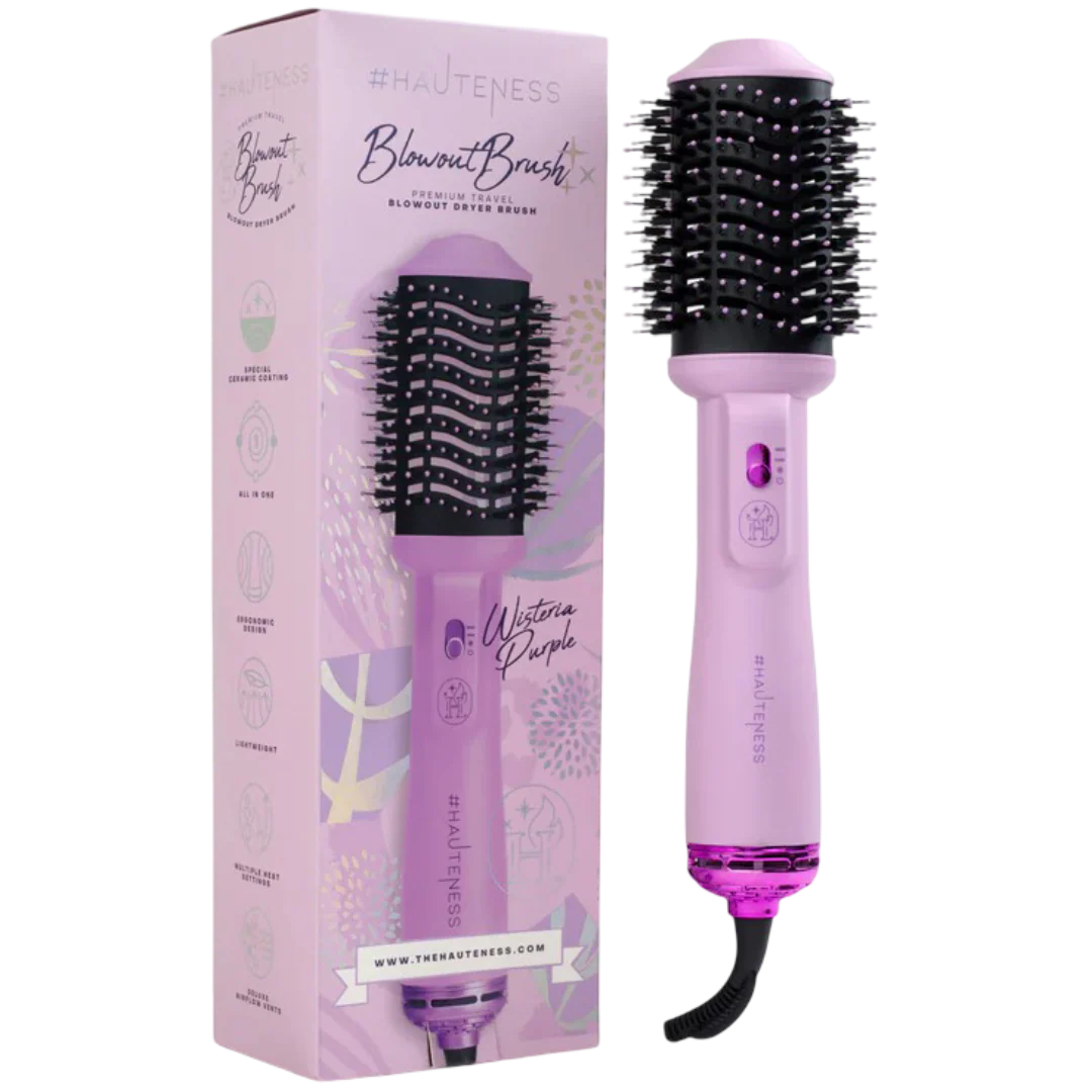 4-In-One Blowout Brush Hair Dryer - Purple