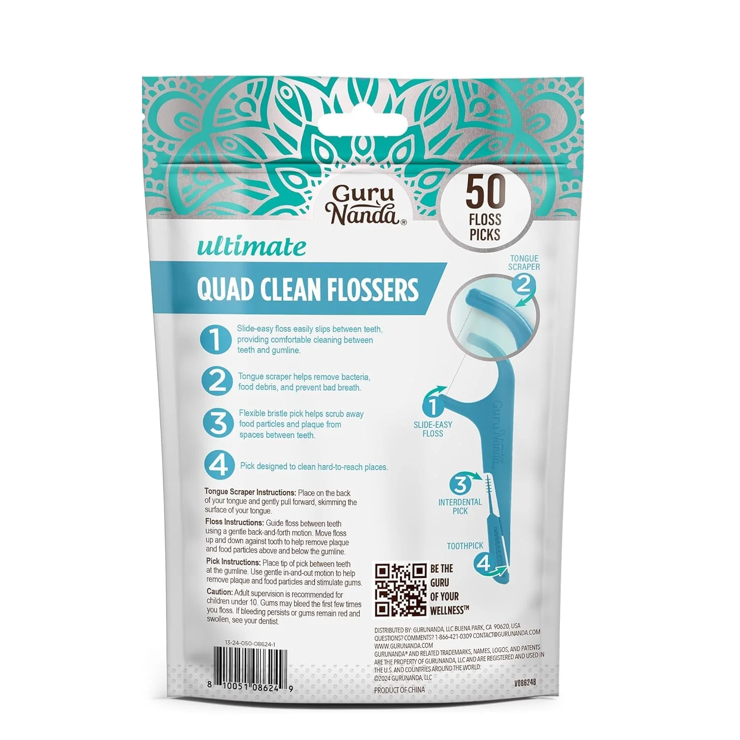 4in1 Quad Clean Flossers (50 CT) - Image 5