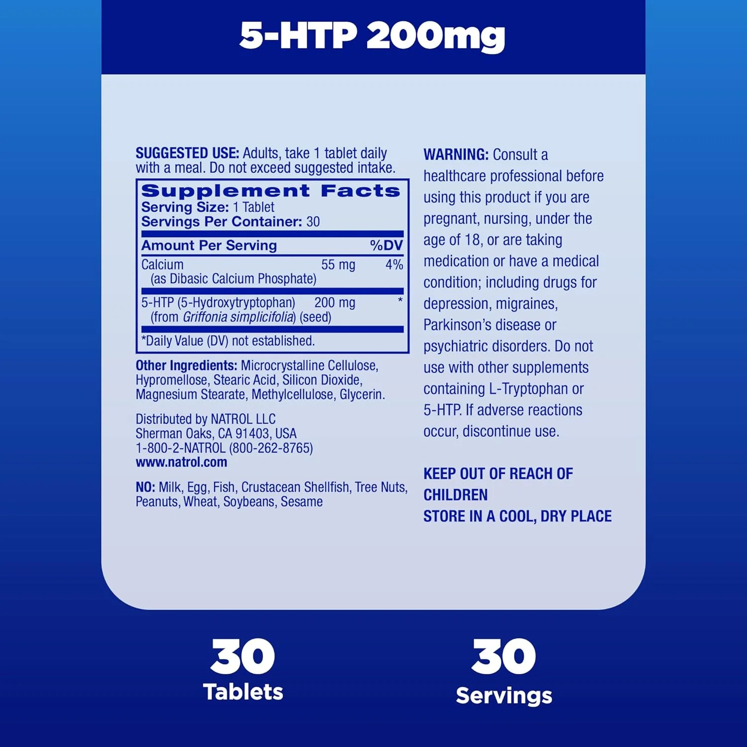 5-HTP Mood & Stress Time Release (30 Tablets) - Image 3