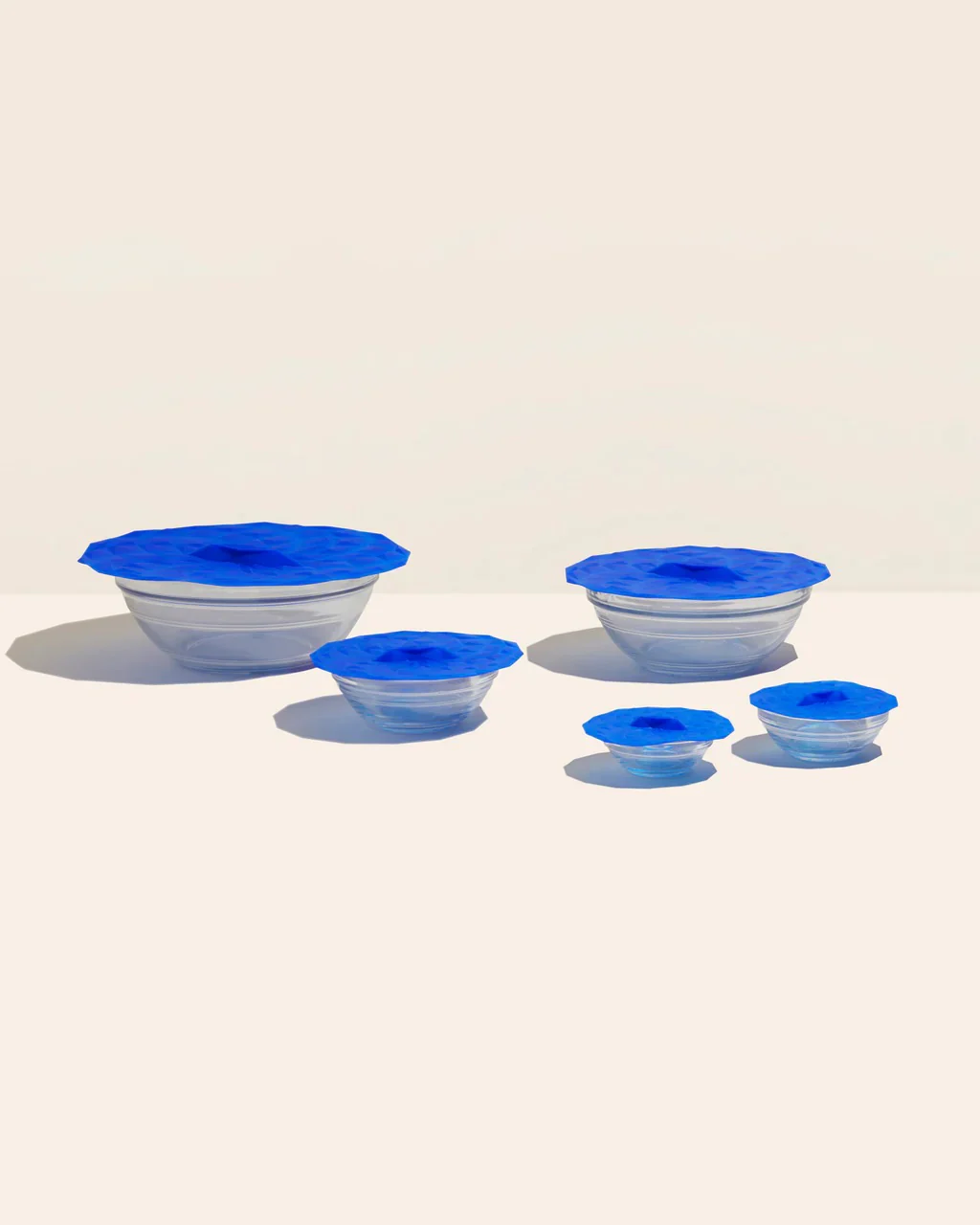 5-Piece Silicone Suction Lids Set - Blue - Image 2