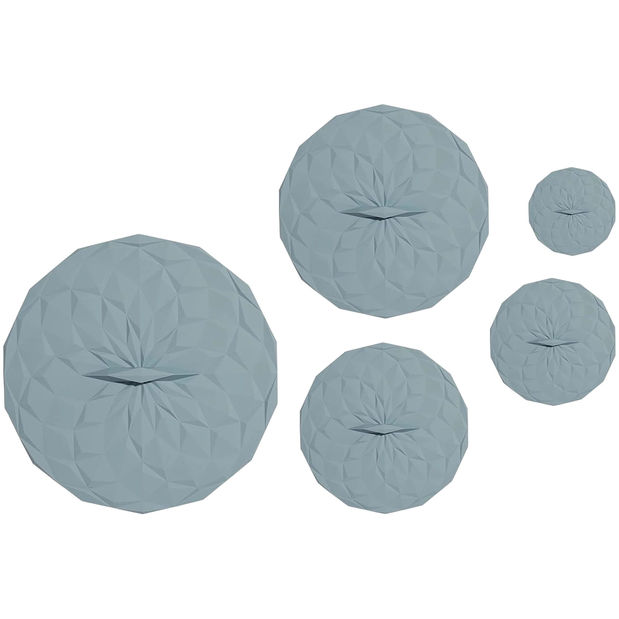 5-Piece Silicone Suction Lids Set - Slate
