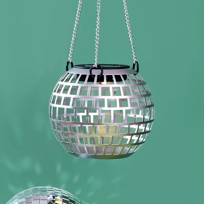 6" Disco Ball Solar Lantern - Image 3