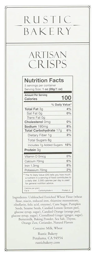 Citrus, Ginger & Thyme Artisan Crisps - Image 2