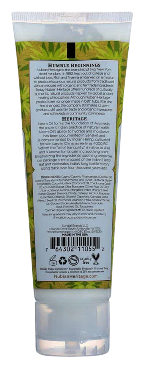 Indian Hemp & Haitian Vetiver Hand Cream - Image 2