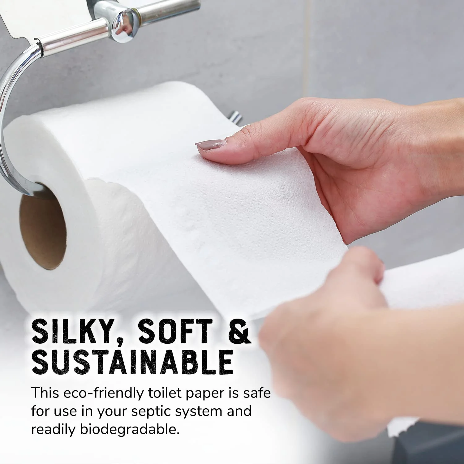 100% Bamboo & Sugarcane Bath Tissue 300 Sheets 2 Ply (4 CT) - Image 2