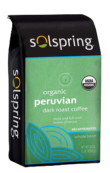 1LB  Decaf Whole Bean Peruvian Dark Roast