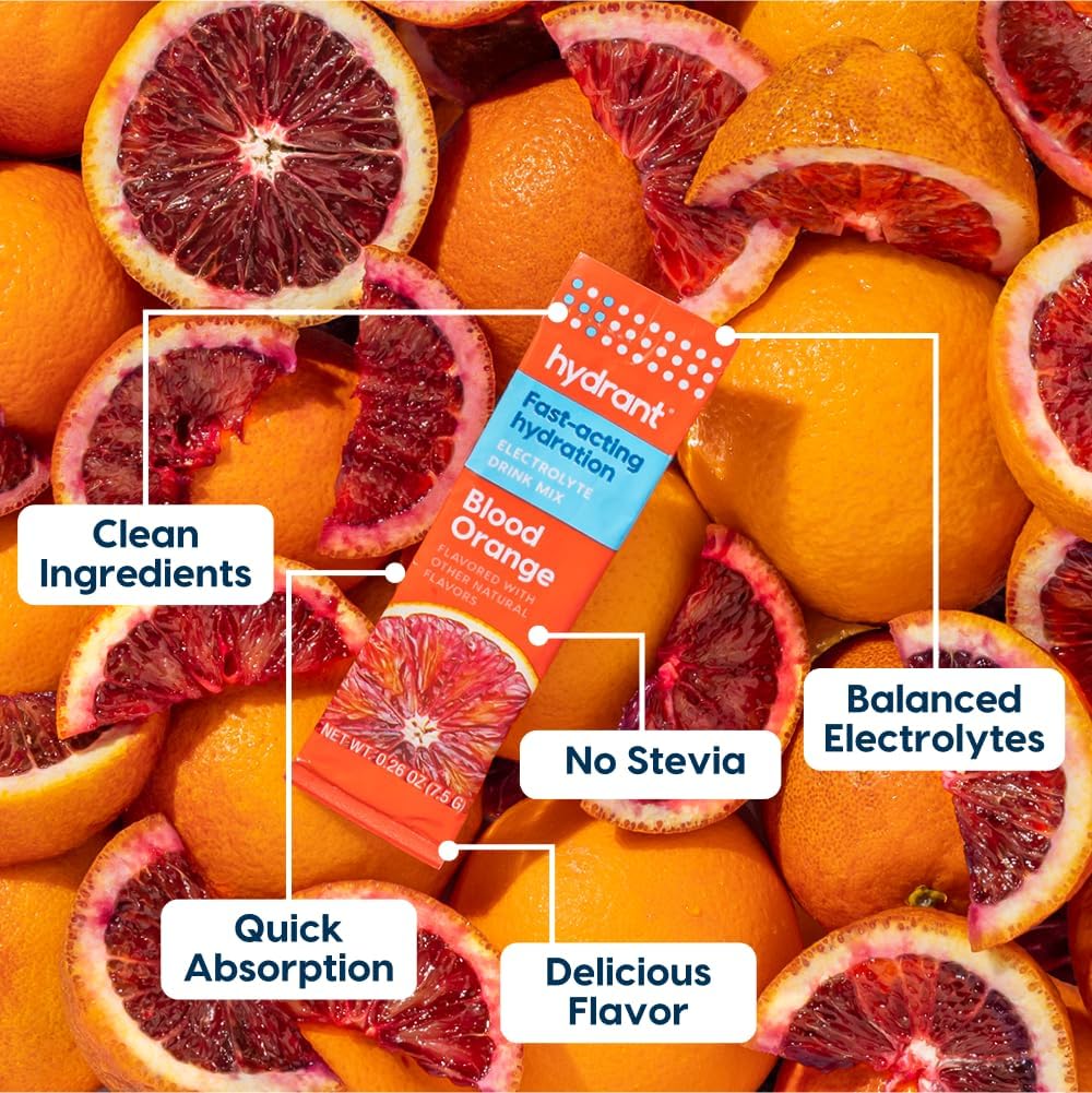 Blood Orange Electrolyte Hydration Drink Mix Packets (12 CT) - Image 3
