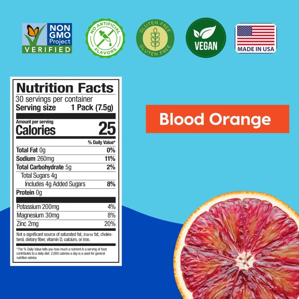 Blood Orange Electrolyte Hydration Drink Mix Packets (12 CT) - Image 4