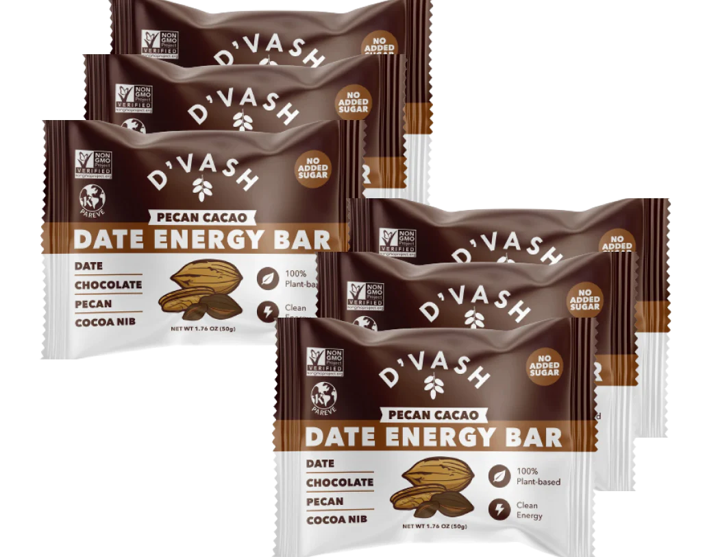 Chocolate Pecan Cocoa Date Energy Bars (6 Pack Case)