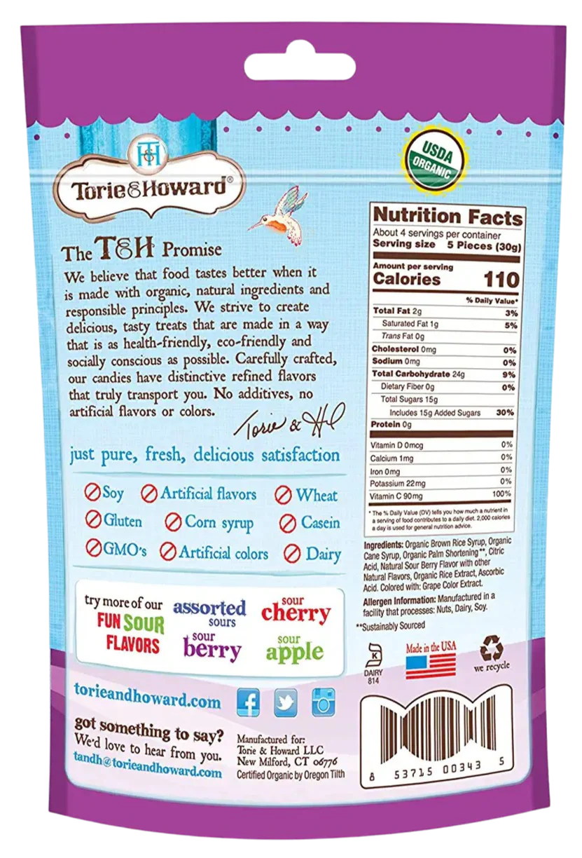 Organic Sour Berry Chewie Fruities - Image 2