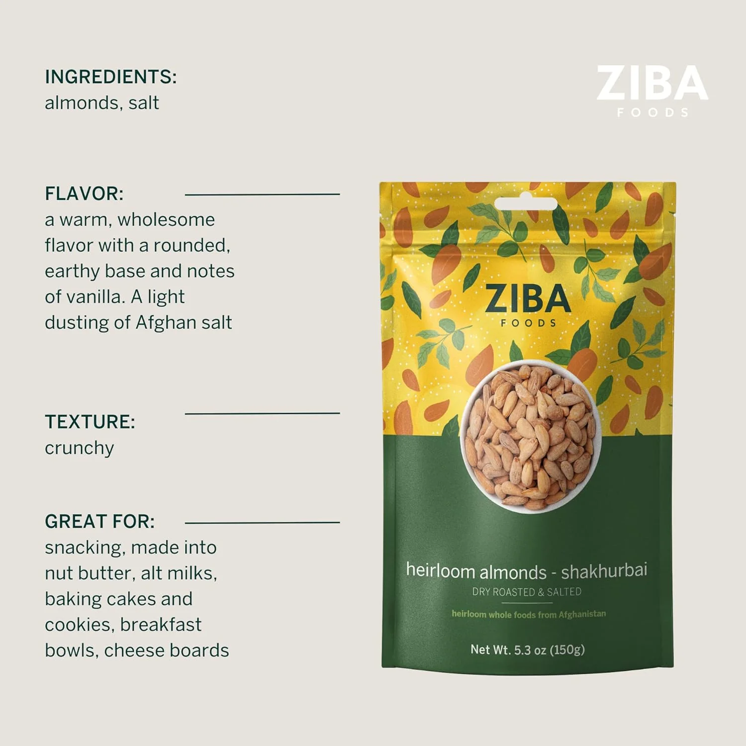 Roasted And Salted Shakhurbai Almonds - Image 4