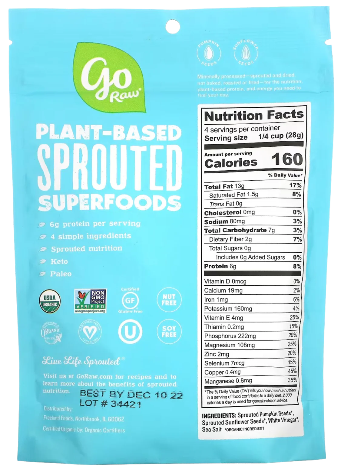 Organic Sea Salt & Vinegar Snacking Seeds - Image 2
