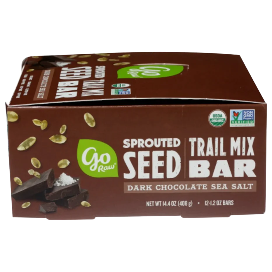 Organic Dark Chocolate & Sea Salt Trail Mix Bar (12 Pack Case)