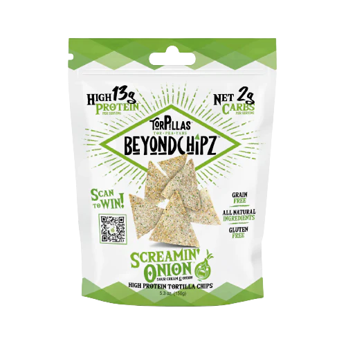 High Protein Screamin' Onion Tortilla Chips
