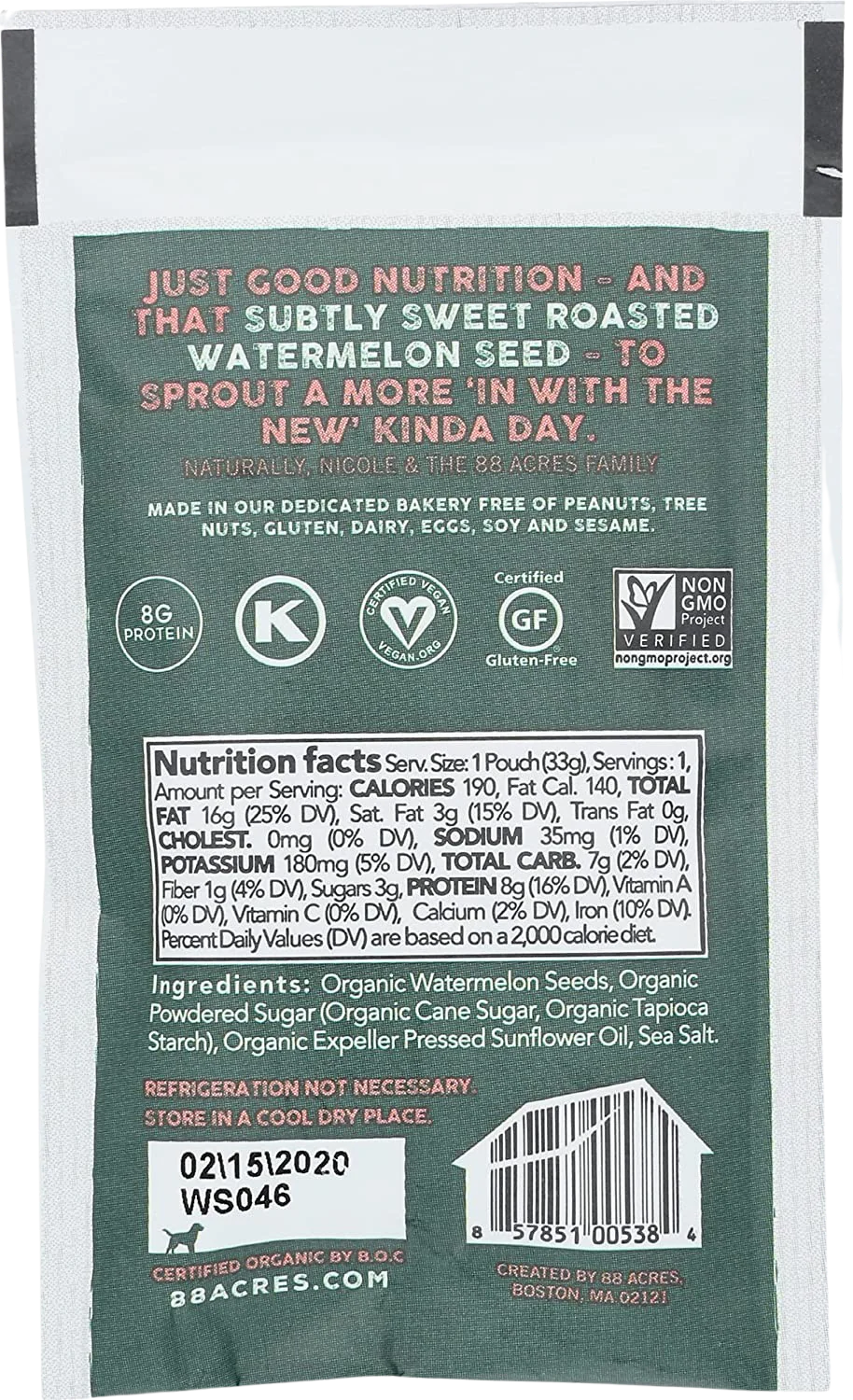 Organic Roasted Watermelon Seed Butter (10 Pack) - Image 2