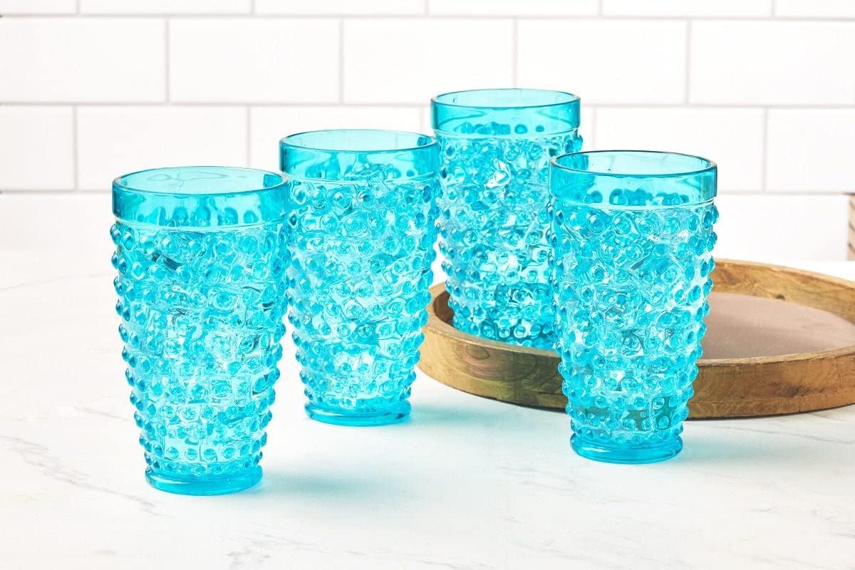 Blue Acrylic Tumbler 18 oz Highball Drinking Glasses (Set of 4) - Image 3