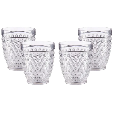 Clear Acrylic Tumbler 13 oz Drinking Glasses (Set of 4)