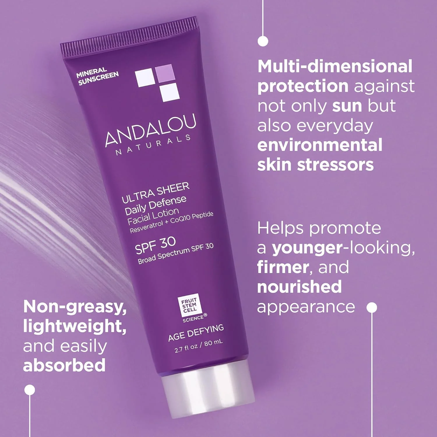 Age Defying Ultra Sheer Daily Defense Mineral Sunscreen SPF 30 - Image 6
