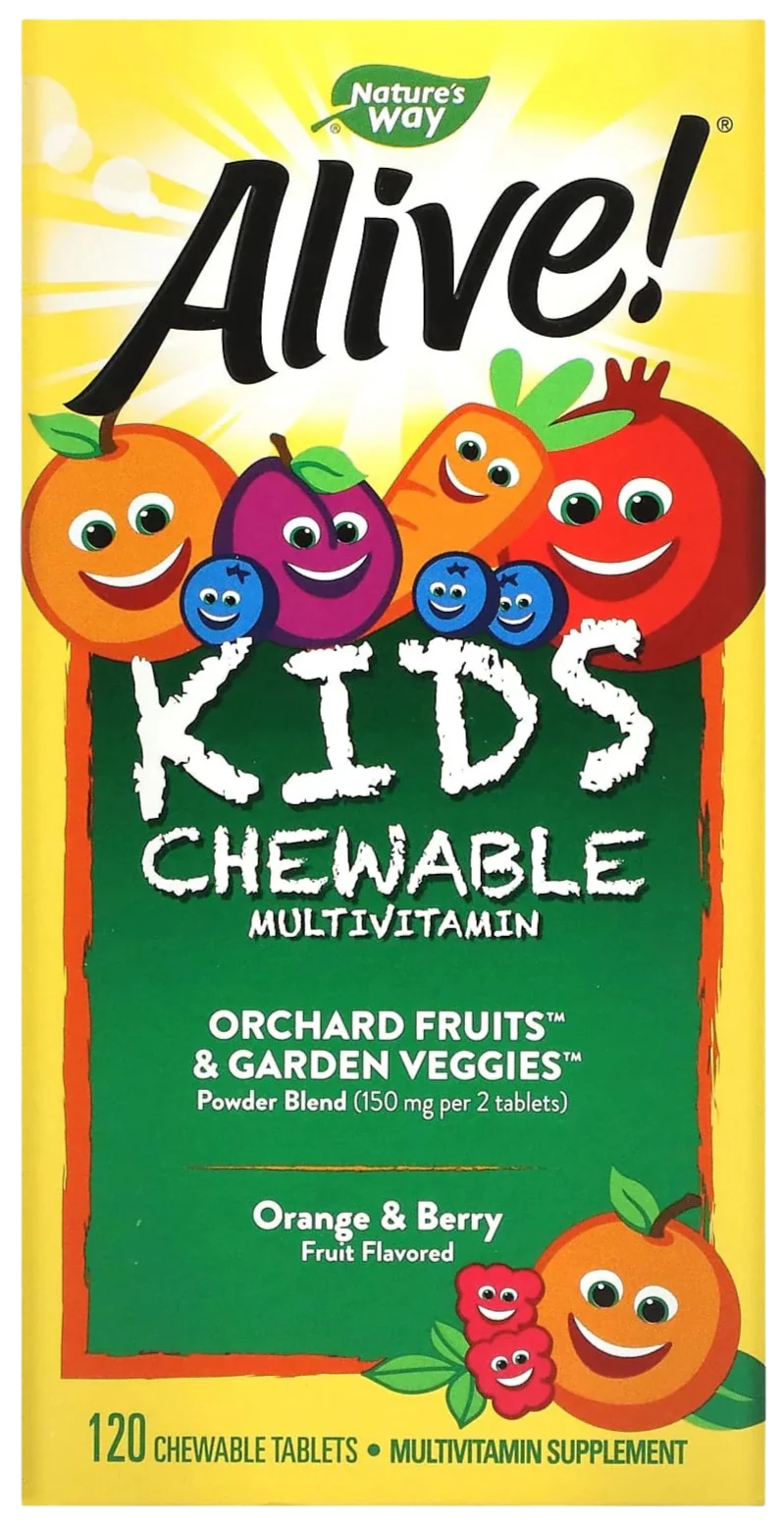 Alive! Kid's Chewable Multivitamin, Orange & Berry