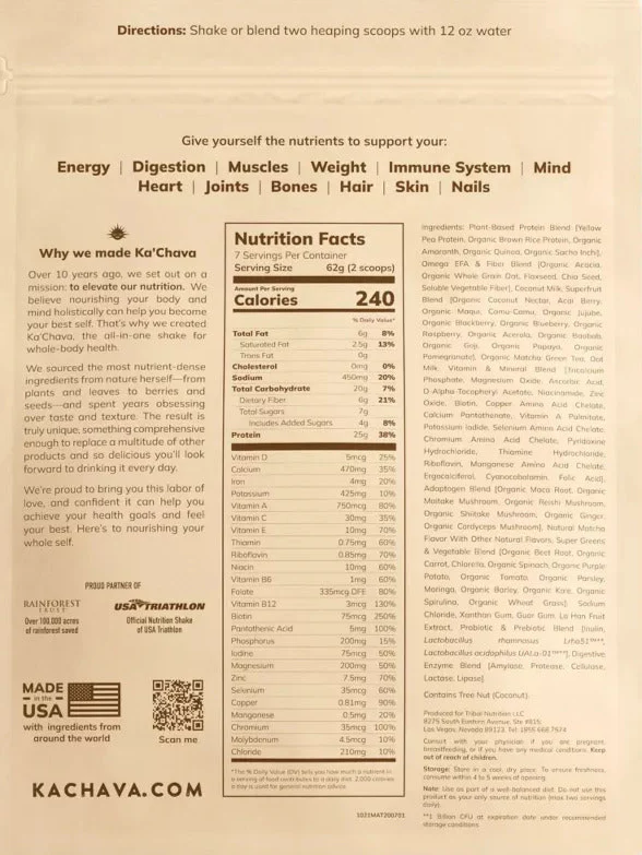 All-In-One Plant Based Nutrition Shake - Matcha - Image 5